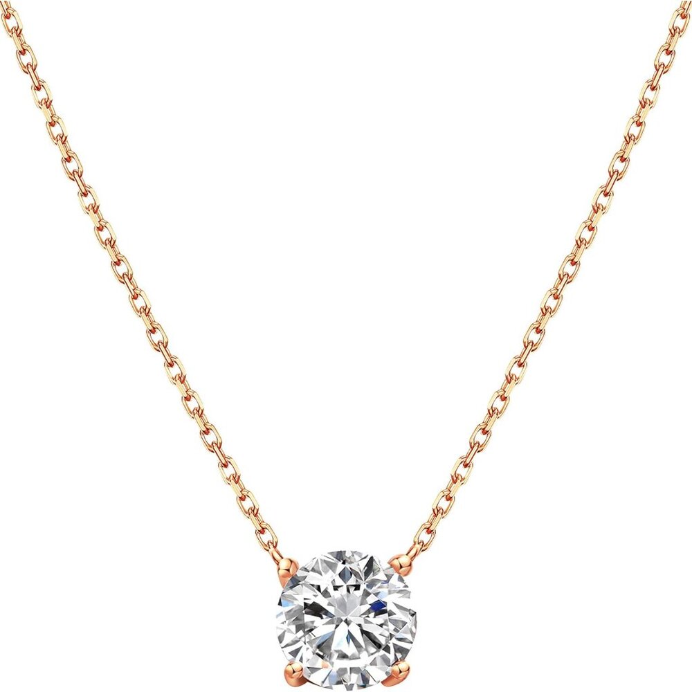 Diamond Necklace Pendant Cubic Zirconia Tennis Necklace Solitaire Choker Necklac